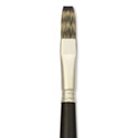 Escoda Vintage Synthetic Brush - Flat, Long  Handle, Size 14