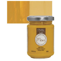 Fleur Chalky Look Paint - Yellow Ochre, 4.4 oz jar