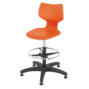 Open in modal - Smith System Flavors Adjustable Stool - Orange, with Gliders