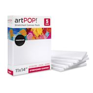 artPOP! Stretched Canvas Pack - 11" x 14", Pkg of 5