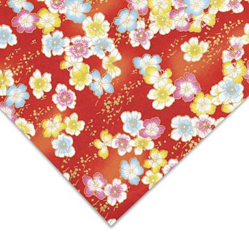 Open in modal - Aitoh Japanese Decorative Papers - Corner of Bouquet of Flowers pattern shown
