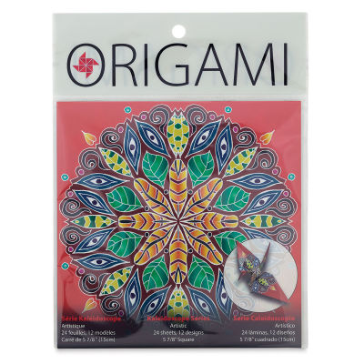 Yasutomo Kaleidoscope Series Origami Paper - Front of Artistic package shown
