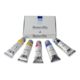 Maimeri Blu Artist Watercolor - Introduction Set of 5 Assorted Colors arranged in fan with package