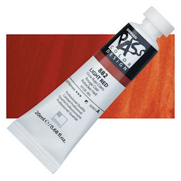 Open in modal - ShinHan Pass Colors Opaque Watercolor Tube - Light Red, 20 ml tube and swatch