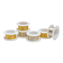 Colored Copper Wire Pack - 26 Gauge x ft, Gold and Silver (3 spools each color)