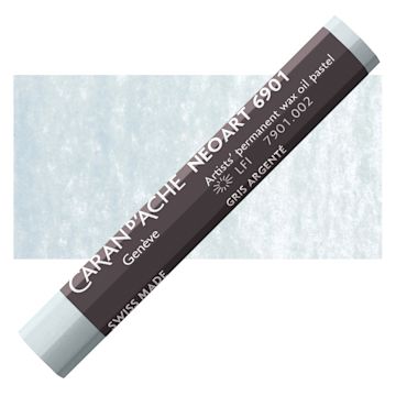 Open in modal - Caran d’Ache Neoart 6901 Pastel - Silver Grey, pastel and swatch