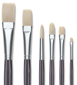 Utrecht Natural Chungking Pure Bristle Brushes Close-up