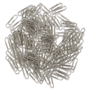 Officemate Paper Clips - Top view of circular pile of Clips
