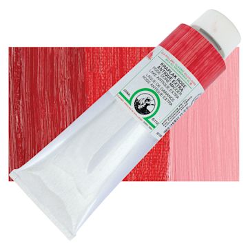 Open in modal - Old Holland Classic Oil Color - Rose Dore Madder Lake Antique Extra, 225 ml tube and swatch