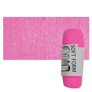 Open in modal - Townsend Artists' Soft Form Pastel - Fluorescent Magenta pastel and swatch