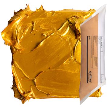 Open in modal - Gaffrey Heavy Body Texture Acrylic Paint - Gold, 16 oz pouch and swatch