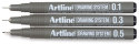 Artline Drawing Pen Set - Assorted Sizes, Wallet, of