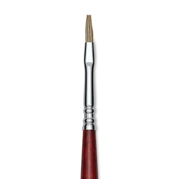 Open in modal - Escoda Bravo Light Ox Hair Brush - Flat, Long Handle, Size 2 close up