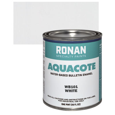 Ronan Aquacote Water-Based Acrylic Color - White, Pint