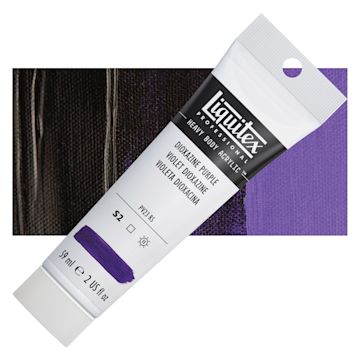 Open in modal - Liquitex Heavy Body Artist Acrylic - Dioxazine Purple, 2 oz Tube and swatch