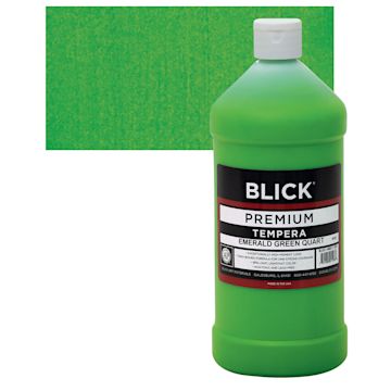 Open in modal - Blick Premium Grade Tempera - Emerald Green, Quart and swatch