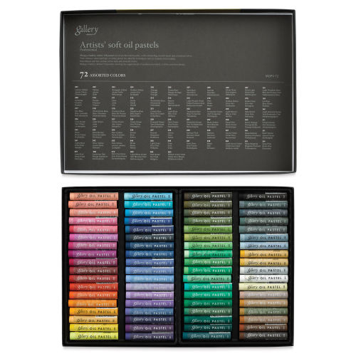 Mungyo Gallery Soft Oil Pastels Wood Box Set of 72 - Assorted Colors  889810244374