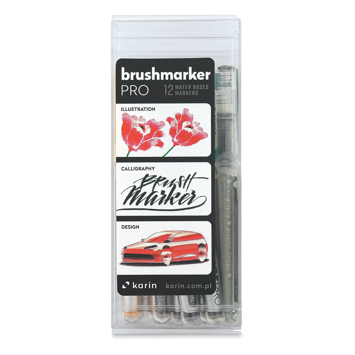  Karin Marker BRUSHMARKER PRO BASIC CLRS : Office Products