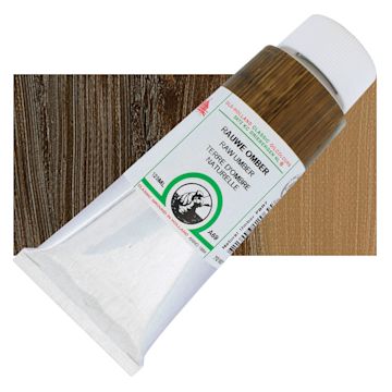 Open in modal - Old Holland Classic Oil Color - Raw Umber, 125 ml tube and swatch