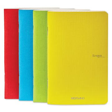 Open in modal - Fabriano EcoQua Staplebound Notebooks - Pkg of 4, Spring Colors, 3.5" x 5.5", Graph