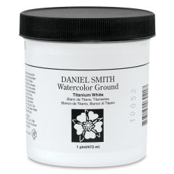 Daniel Smith Watercolor Ground - Front of 16 oz Titanium White Jar shown 