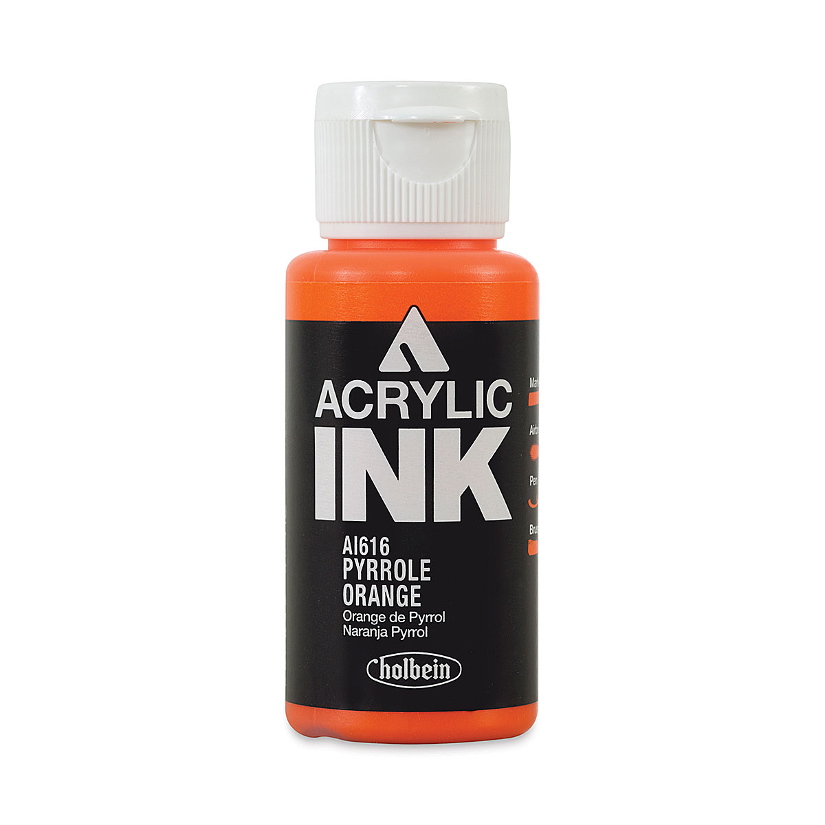 Holbein Acrylic Ink - Pyrrole Orange, 30 ml