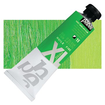 Open in modal - Pebeo XL Studio Oil Paint - English Light Green, 37 ml tube and swatch