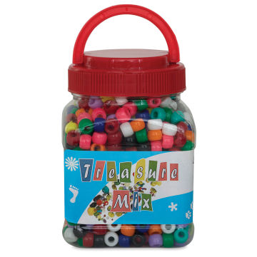 Plastic Bead Mixes - Front of Tub of 1000 Pony Beads