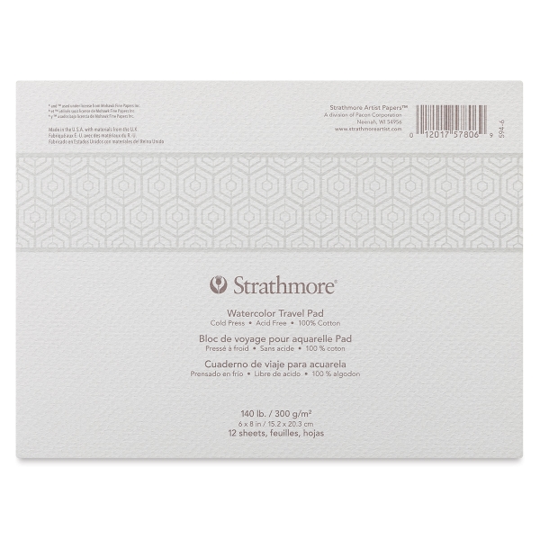 Strathmore P594-17 Watercolor Travel Journal White 7 x 10