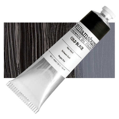 Williamsburg Handmade Oil Paint - Cold Black, 37 ml tube