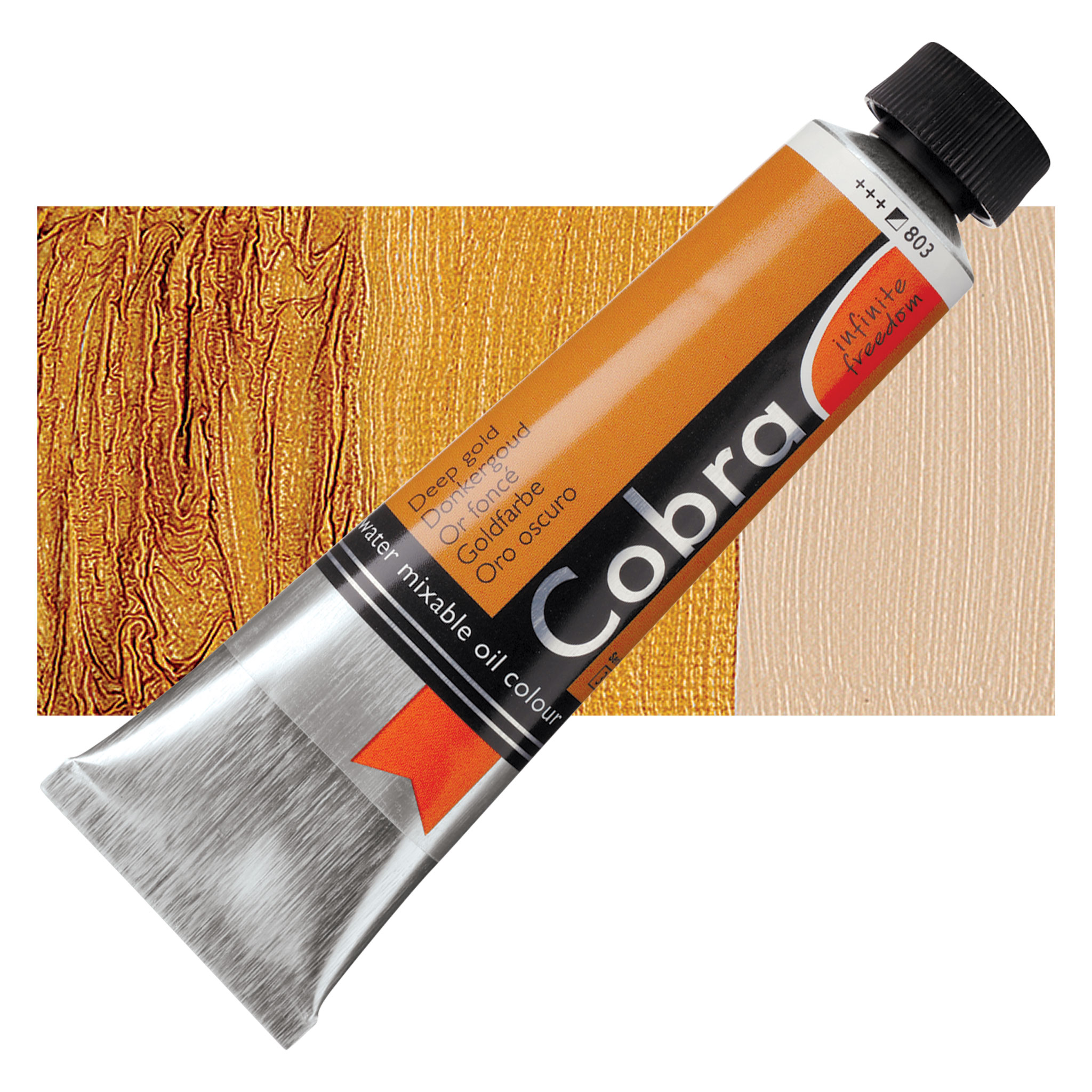 Royal Talens Cobra Water Mixable Oil Color - Deep Gold (Metallic), 40 ml  tube