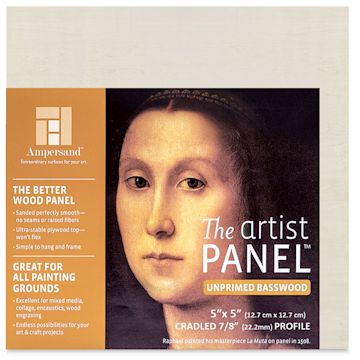 Open in modal - Ampersand Value Series Artist Wood Panel - 5" x 5", 7/8" Cradle