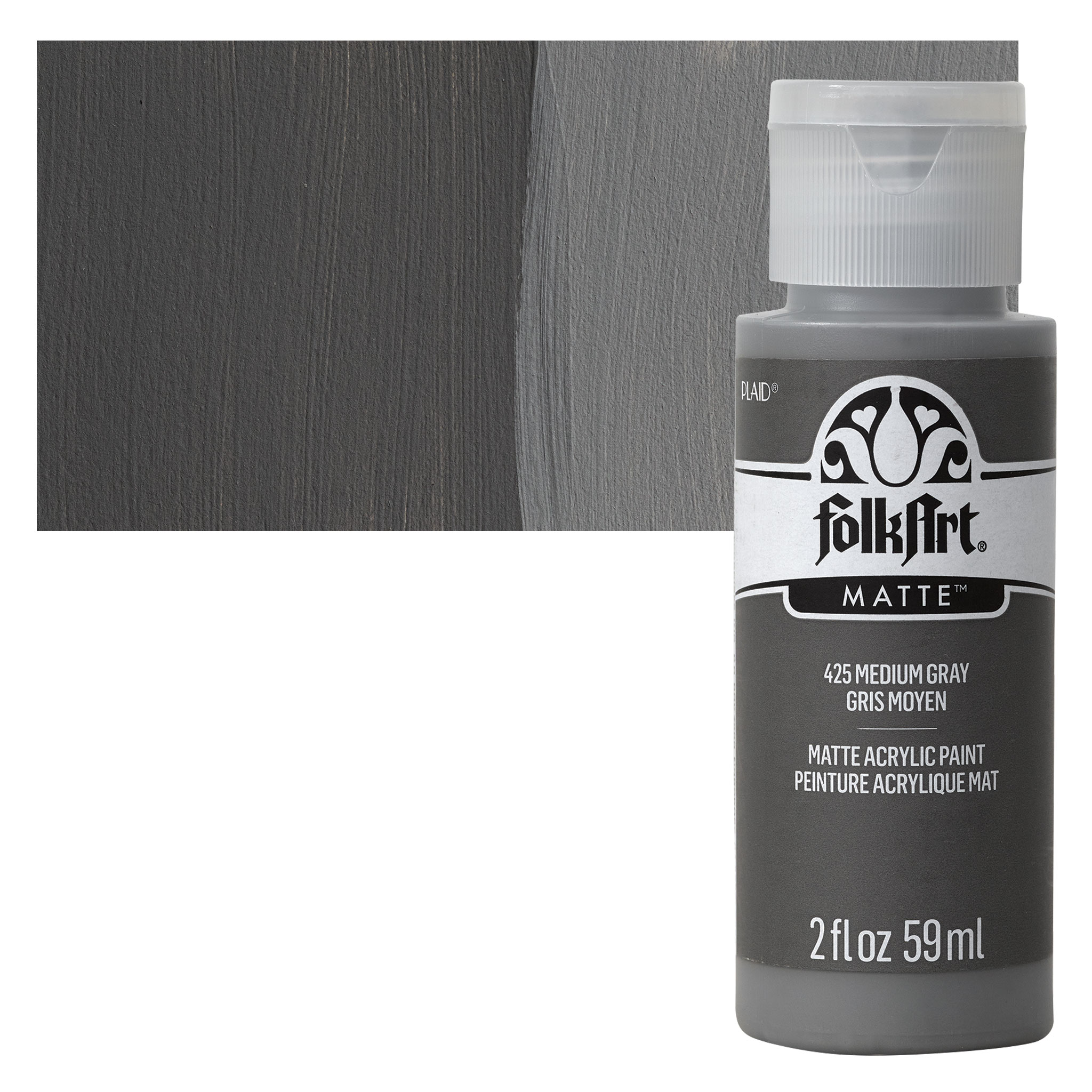 Crafter's Matte Acrylic Paint, 2 oz., Amish Grey
