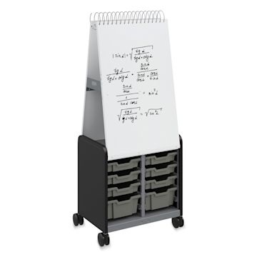 Open in modal - Smith Systems Cascade Spiral Noteboard Unit - Black, 3" and 6" Totes, No Doors