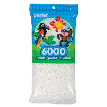Open in modal - Perler Fused Bead Bag - White, Pkg of 6000 - front of packaging
