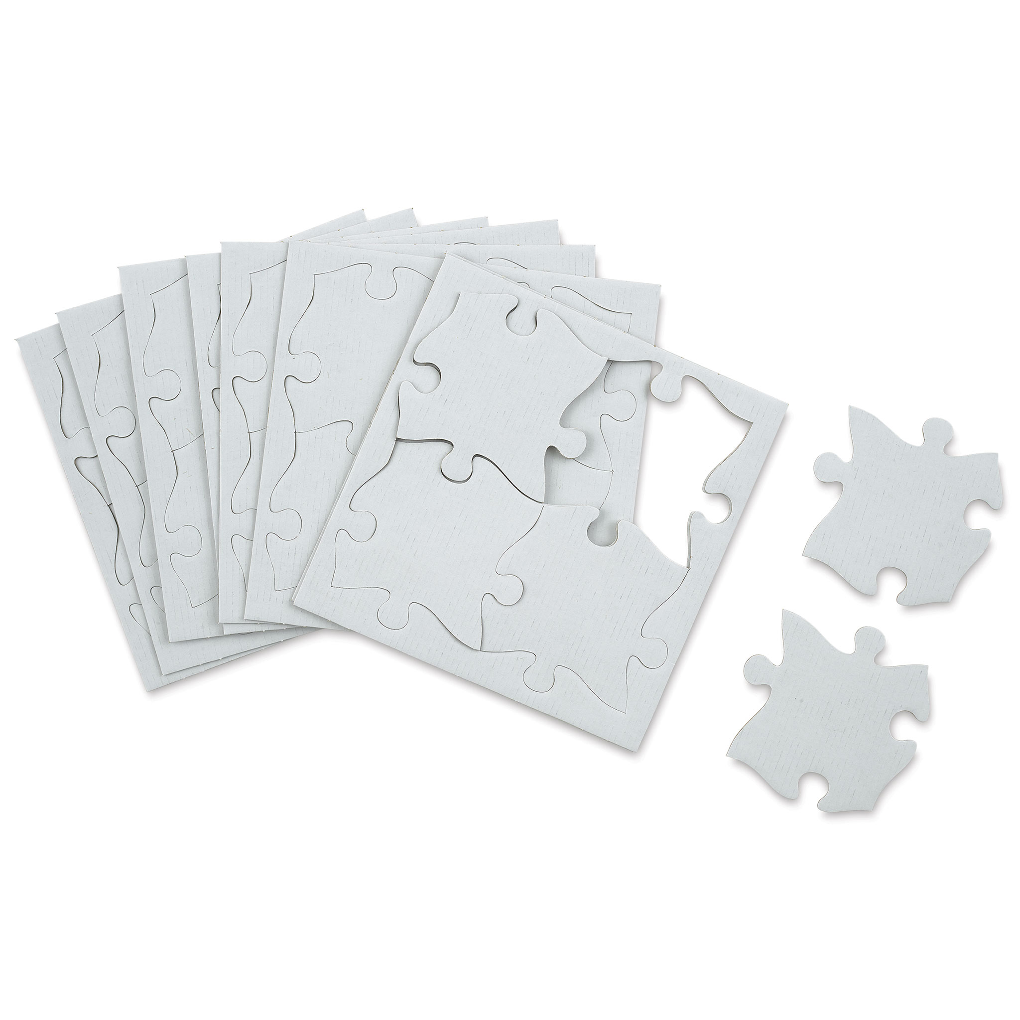 Roylco Blank Puzzle Pieces - 4 x 4, Pkg of 32