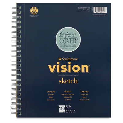 Strathmore Vision Sketch Pads - Top view of spiral bound notebook