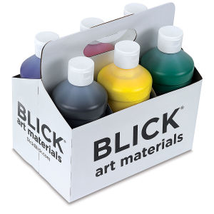 Blick Premium Grade Tempera - Set of 6 Basic Colors, Pints