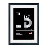 Deha Design Tribeca Frame - Black, 5" x 7", 4" x 6" Mat, Easel Back