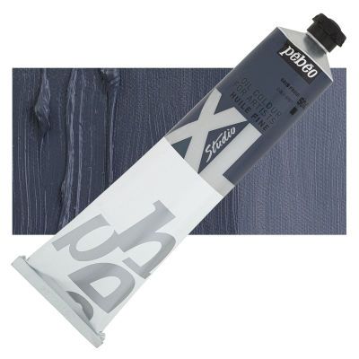 Pebeo XL Studio Oil Color - Cold Grey, 200 ml, Swatch with Tube