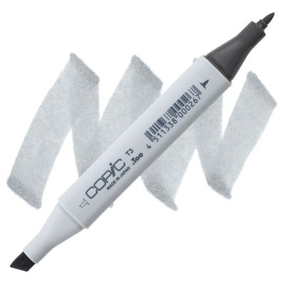 Copic Classic Marker - Toner Gray T-3 swatch and marker