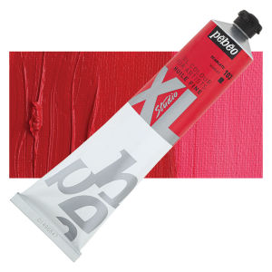 Pebeo XL Studio Oil Color - Scarlet, 200 ml, Swatch with Tube