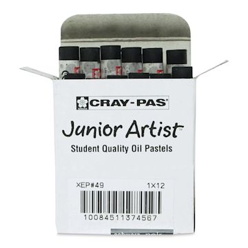 Open in modal - Sakura Cray-Pas Junior Artist Oil Pastel - Black, Box of 12