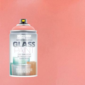 Open in modal - Montana Glass Spray Paint - Coral Red (Spray can with swatch)