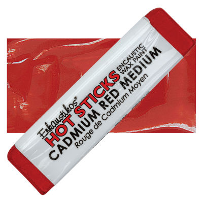 Enkaustikos Hot Sticks Encaustic Wax Paint - Cadmium Red Medium, 13 ml Stick
