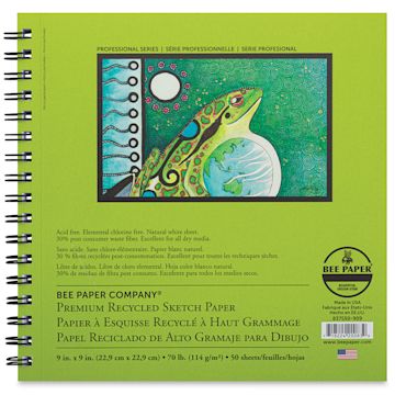 Open in modal - Bee Paper Premium Recycled Sketch Pad - 9'' x 9'', 50 Sheets