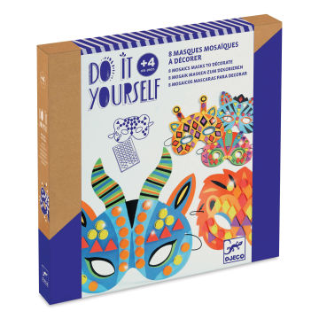 Djeco Do It Yourself Mosaic Masks Kit (front of package)
