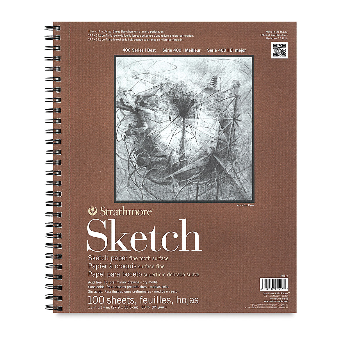 Strathmore 400 Series Recycled Sketch Pad, 100 Sheets 11x14