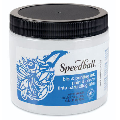 Speedball Water-Soluble Block Printing Ink - White, 16 oz