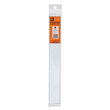 Open in modal - Plastruct Plastic Square Strip - Pkg of 5, 0.25" H × 0.25" W × 10" L